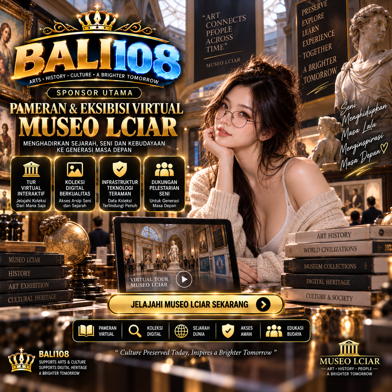 Pameran dan eksibisi virtual Museo Lciar didukung BALI108
